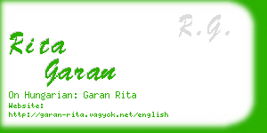 rita garan business card
